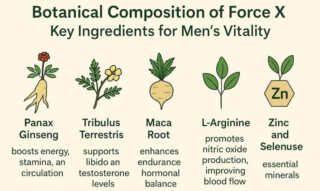 Botanical Composition of Force X – Key Ingredients for Men’s Vitality