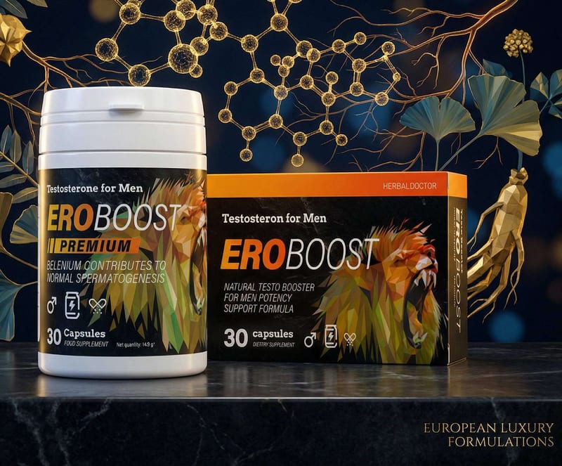EroBoost — cápsulas e embalagem oficial para a potência masculina